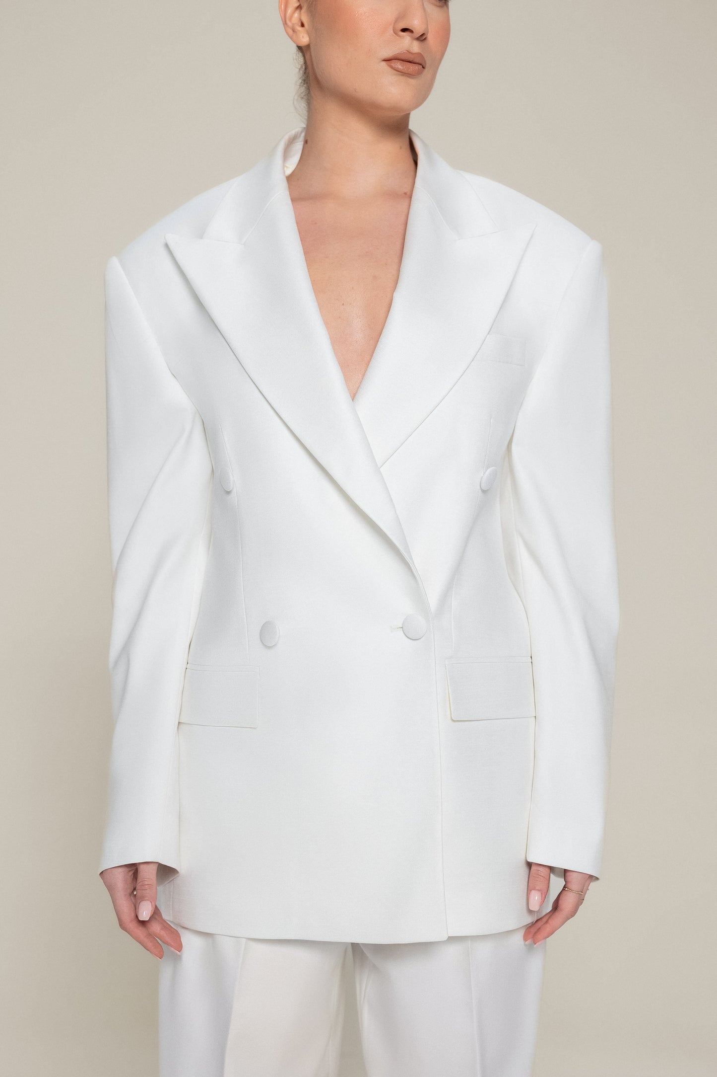 White Oversized suit