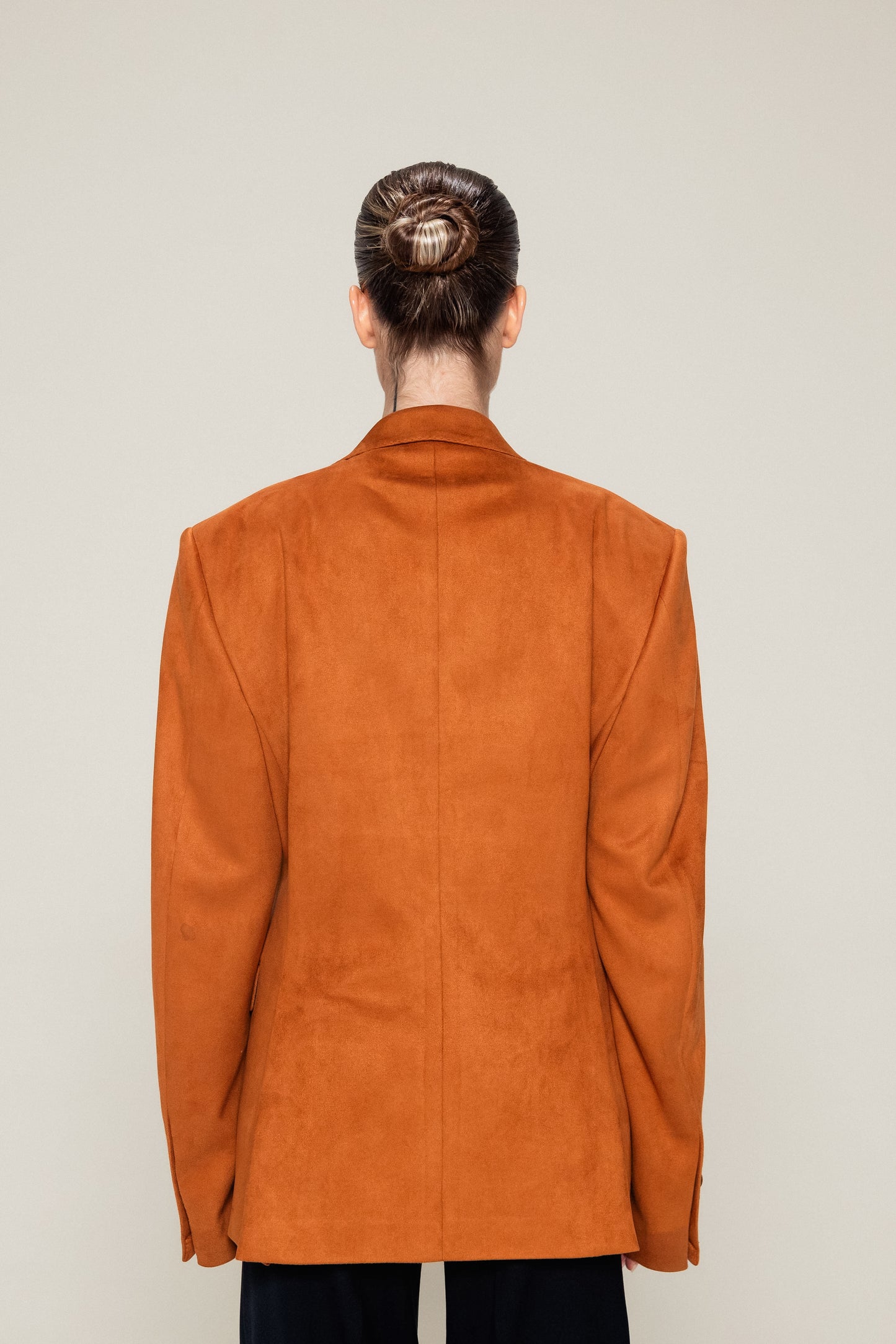 Oversized Tailored Suede Blazer