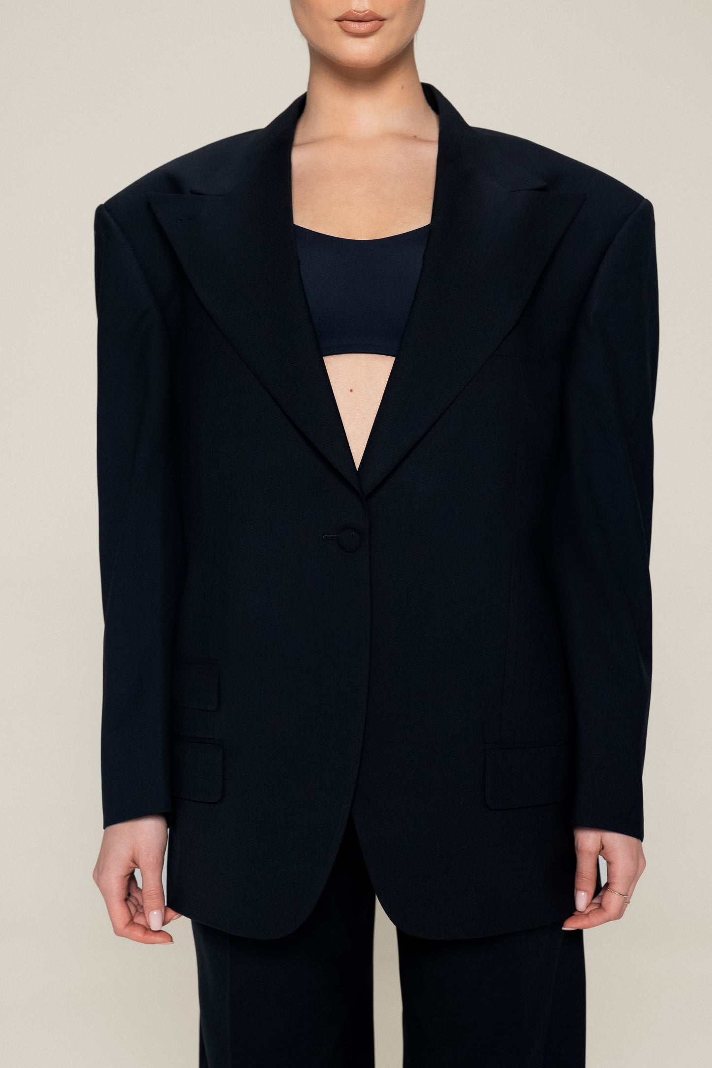 Oversized Tailored Black Blazer